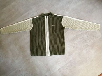 Gilet coton kaki foncé, kaki clair et écru 14 ans Quiksilver