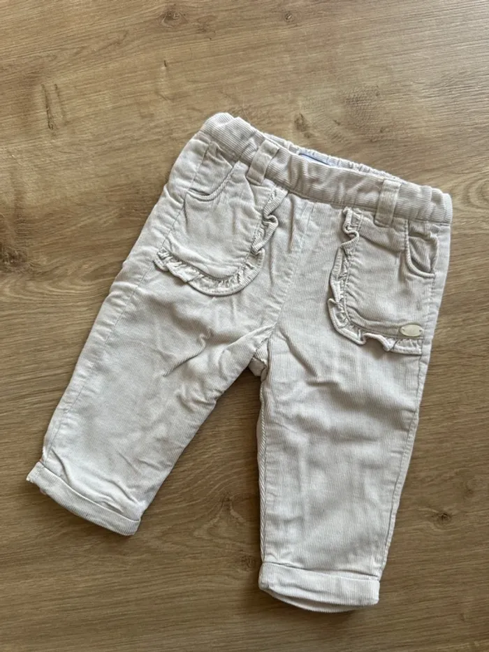 Pantalon velour côtelé tartine et chocolat