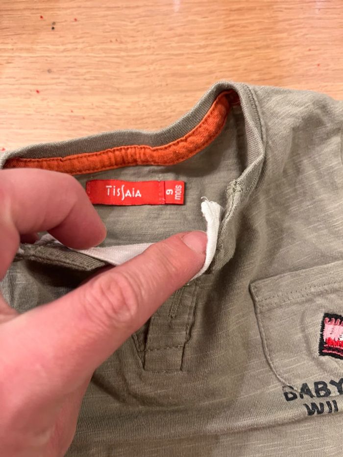 Lot de 2 teeshirt manches courtes taille 9 mois - photo numéro 6