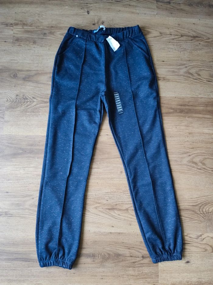 Pantalon Jegging Okaidi bleu pailleté 14 ans