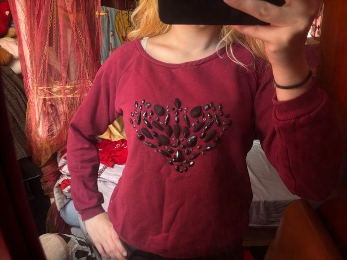 Pull bordeaux taille S - photo numéro 2