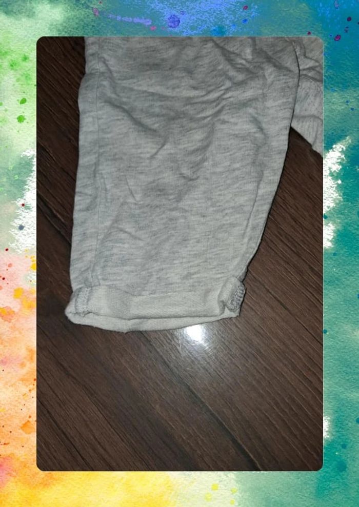 🩳 Pantalon jogging Tex Baby 6 mois Gris confortable - photo numéro 3
