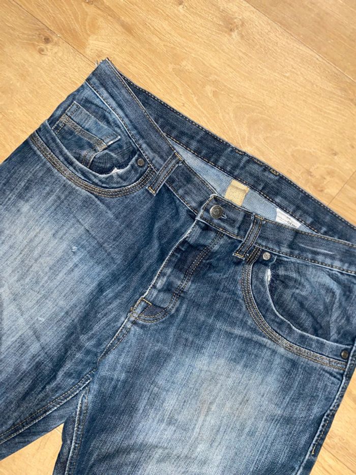 Jean Gémo bleu décoloré – Taille 44 - photo numéro 2