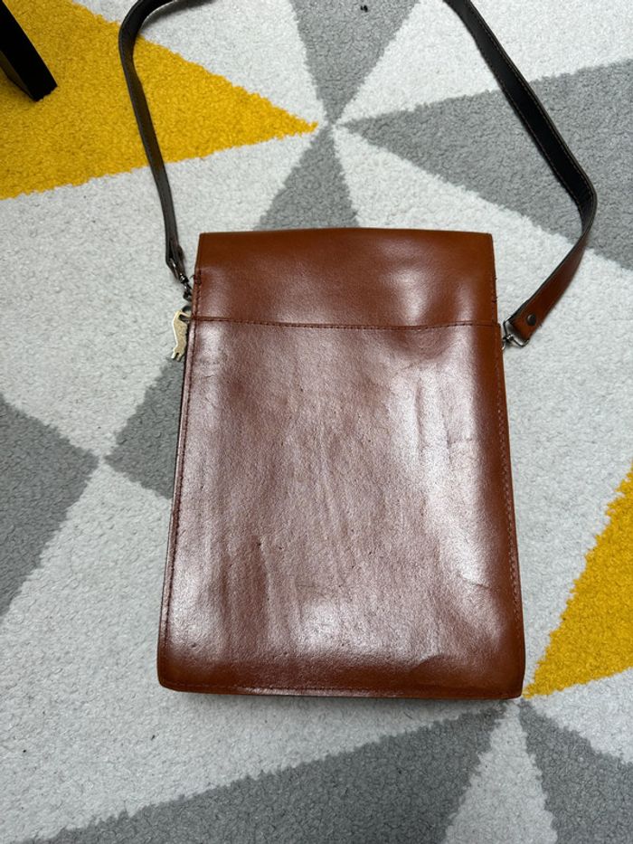 Sacoche en cuir vintage - photo numéro 3