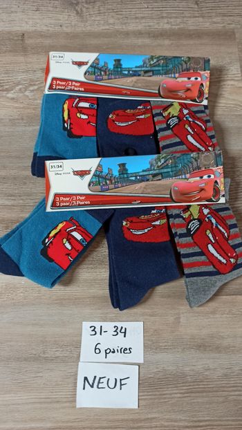 Lot chaussettes neuves cars 31 - 34