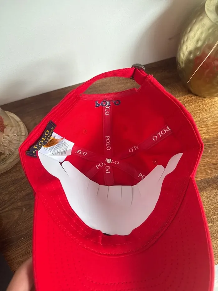 Casquette rouge polo ralph lauren neuve - photo numéro 6