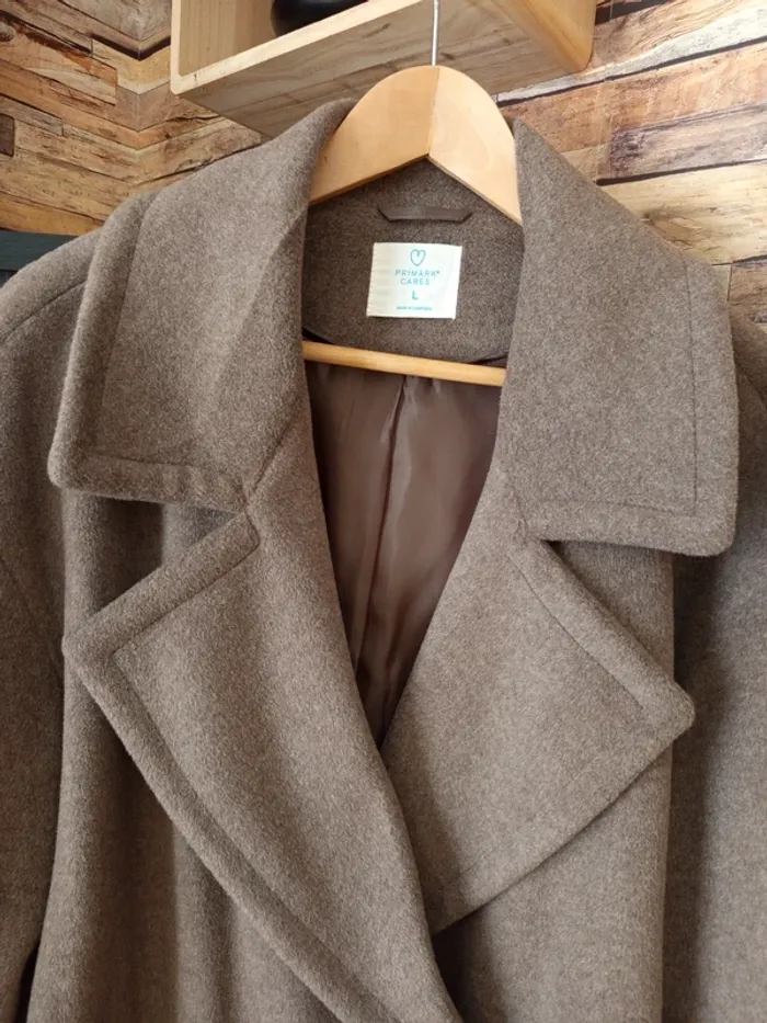 Manteau long tout doux gris - photo numéro 2