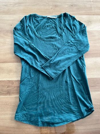 tee shirt manches longues bleu vert kookai s