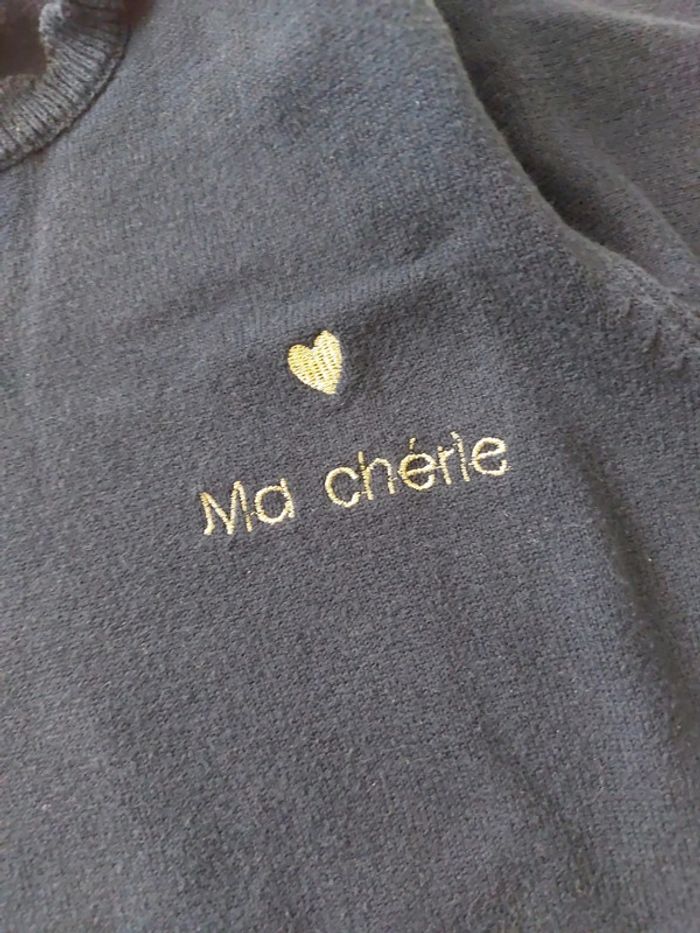 Pull Vertbaudet brodé "Ma chérie" - photo numéro 3