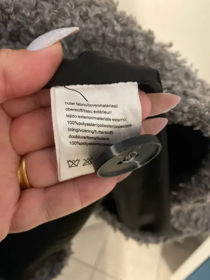 superbe manteau gris bouclette M&S mode 48 - photo numéro 5