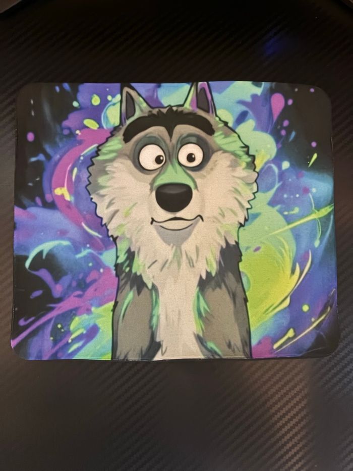 Tapis de souris loup