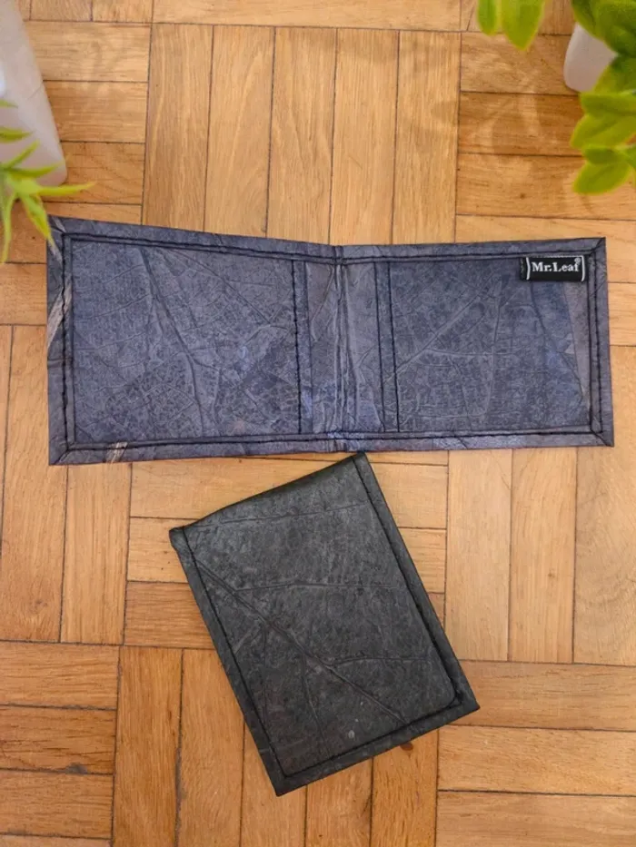 Porte cartes en feuille naturelle