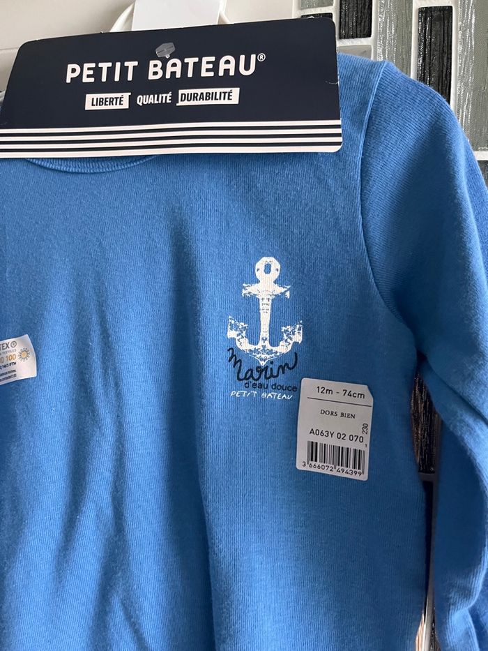 Pyjama mi-saison garçon Petit Bateau 12 mois neuf - photo numéro 3