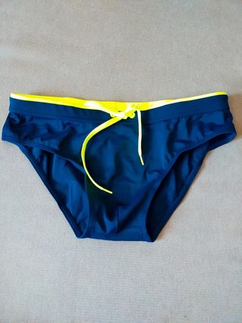Maillot de bain homme HUE Neuf – Bleu marine & jaune fluo
