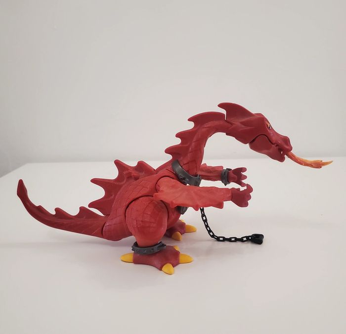 Playmobil Animaux Médiéval Fantastique Un Dragon Rouge Crachant du feu Très Bon état - photo numéro 3