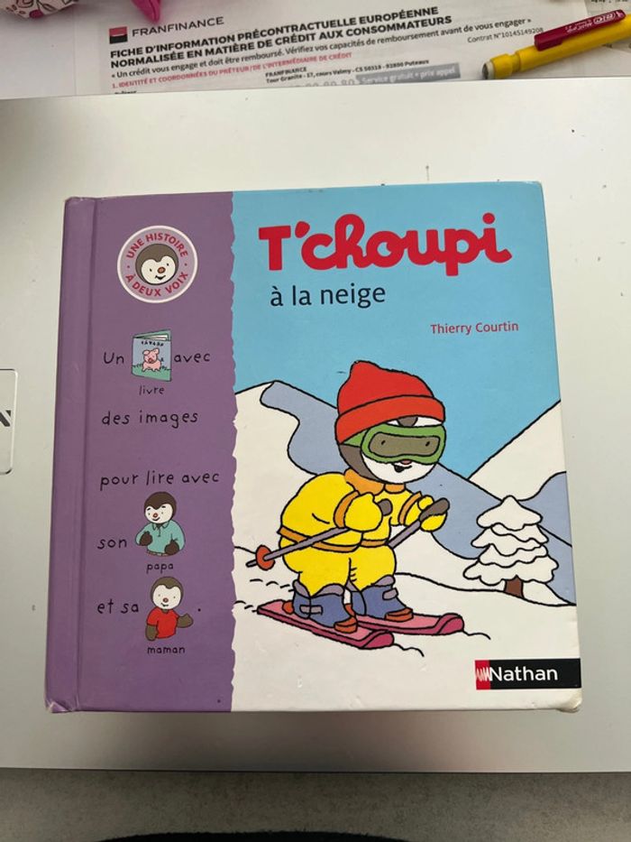 Livre « t’choupi à la neige »