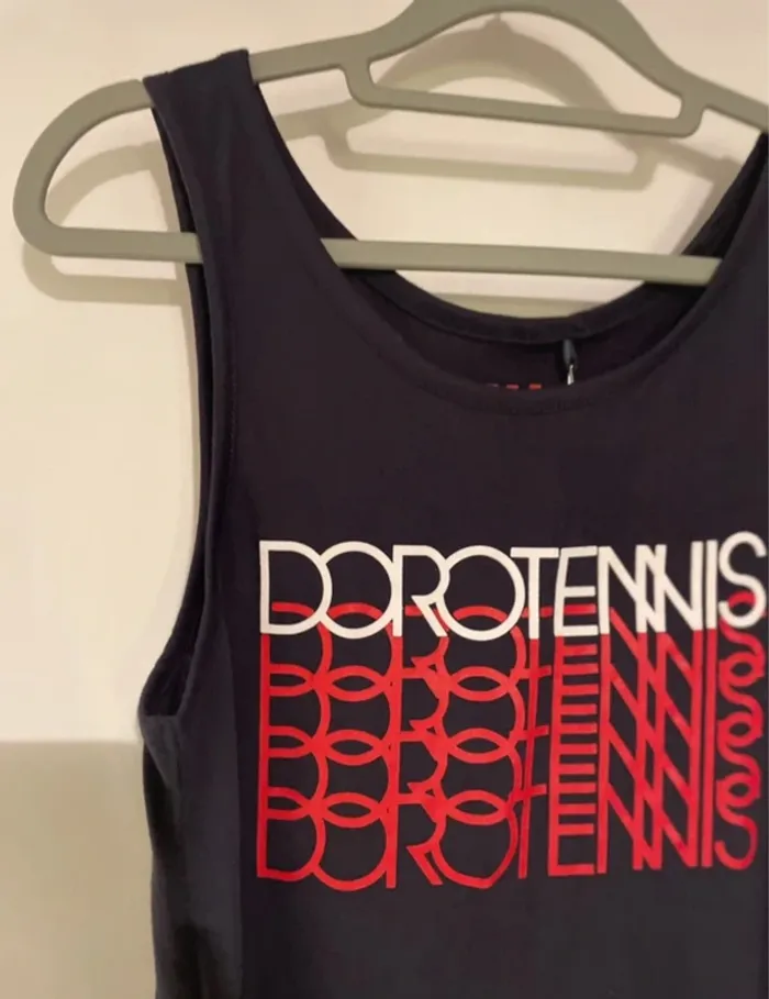 Débardeur femme Dorotennis bleu marine rouge – Taille M – Neuf avec étiquette - photo numéro 2
