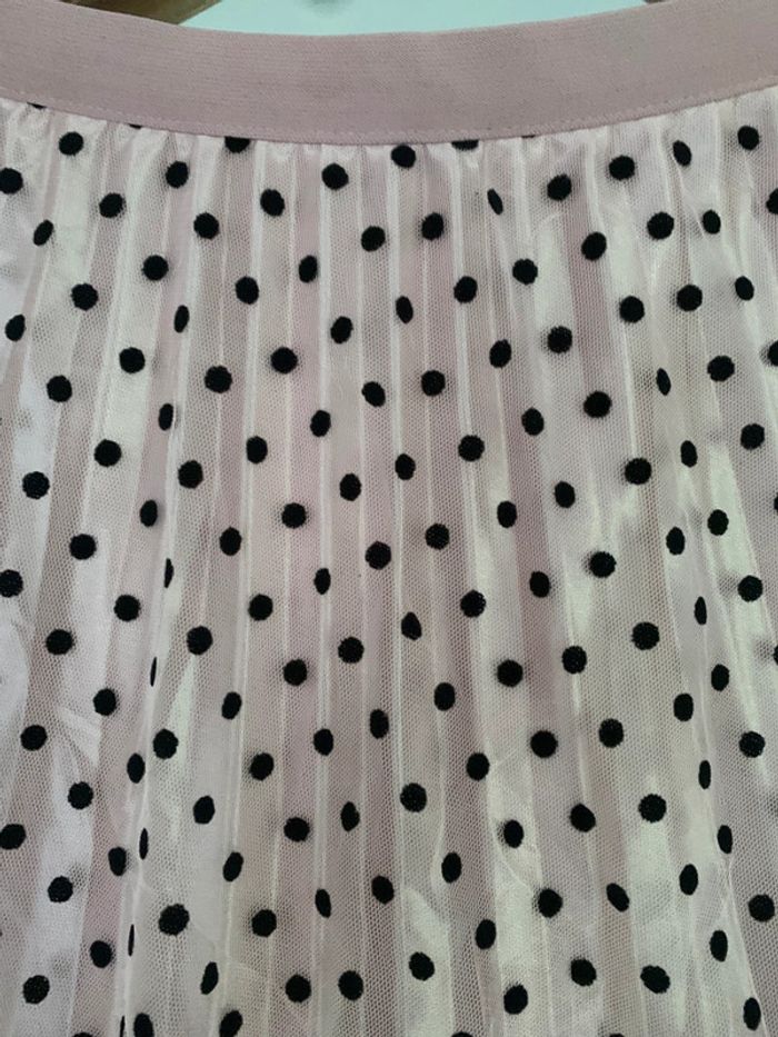 Jupe longue tulle rose à pois taille L/XL - photo numéro 2