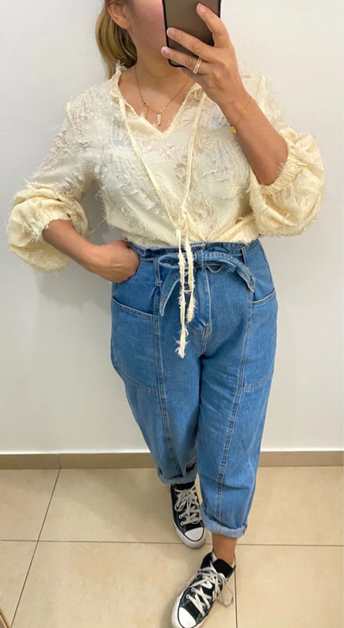 Superbe Blouse Col V Taille 36 - photo numéro 4