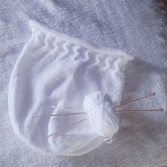 Cocon de naissance laine mérinos tricot bébé maternité - photo numéro 6