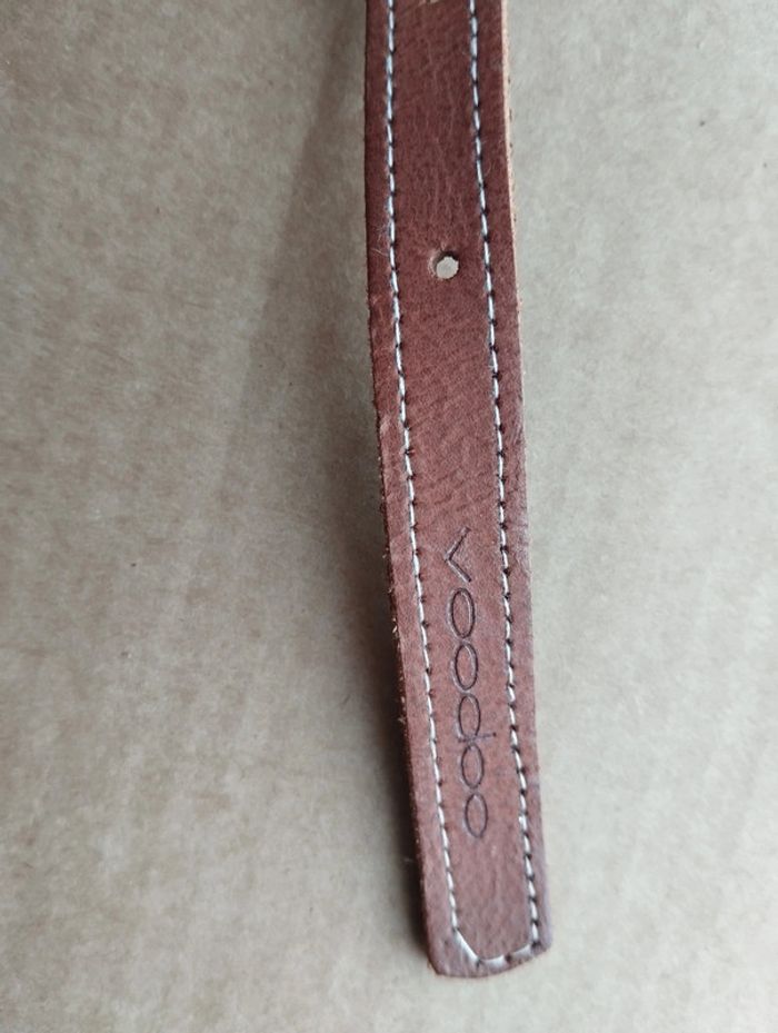 Neuve avec étiquette Ceinture Voodoo marron Cuir véritable taille 80cm - photo numéro 4