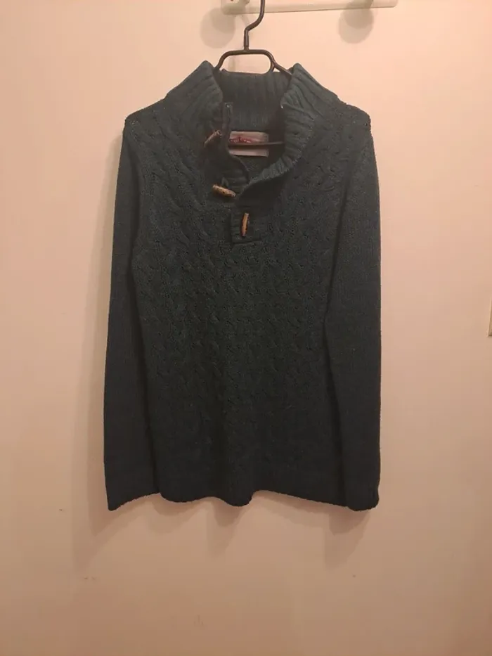 Pull laine vert