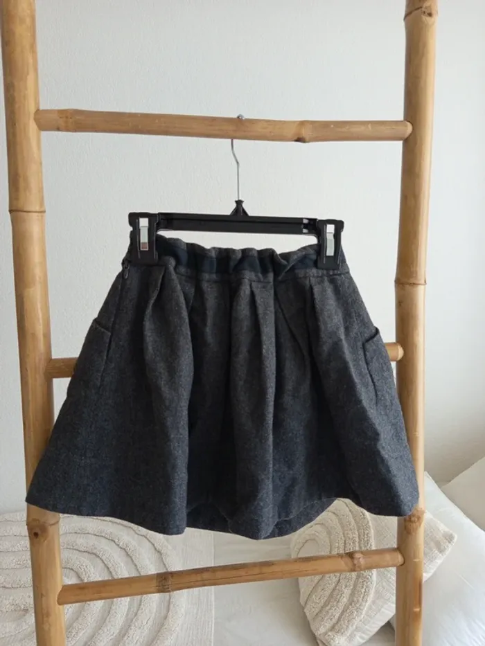 Jupe en laine grise Jacadi Paris 8 ans - photo numéro 3