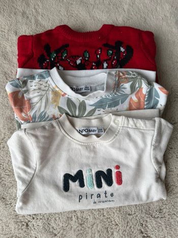 👕 lot de 3 pulls - bébé 36 mois - 3 ans NPO - très bon état