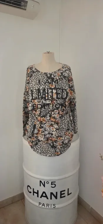 Tunique sweat léopard Made in italy