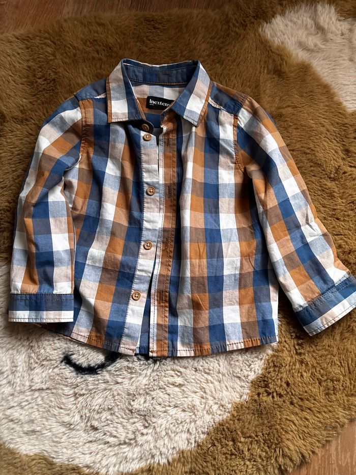 Ensemble chemise + tee shirt dinosaures IN Extenso t.12m - photo numéro 4