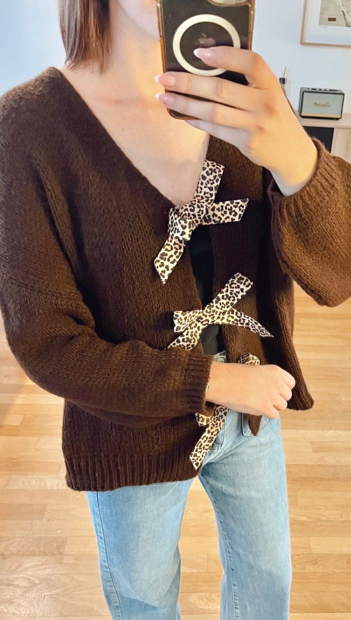 Pull avec Nœud Léopard - photo numéro 2
