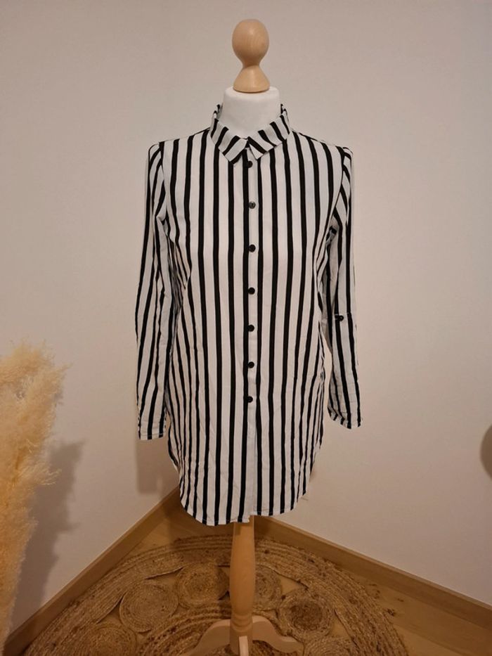 Chemise longue rayée Bel & Bo taille S 36 - photo numéro 2