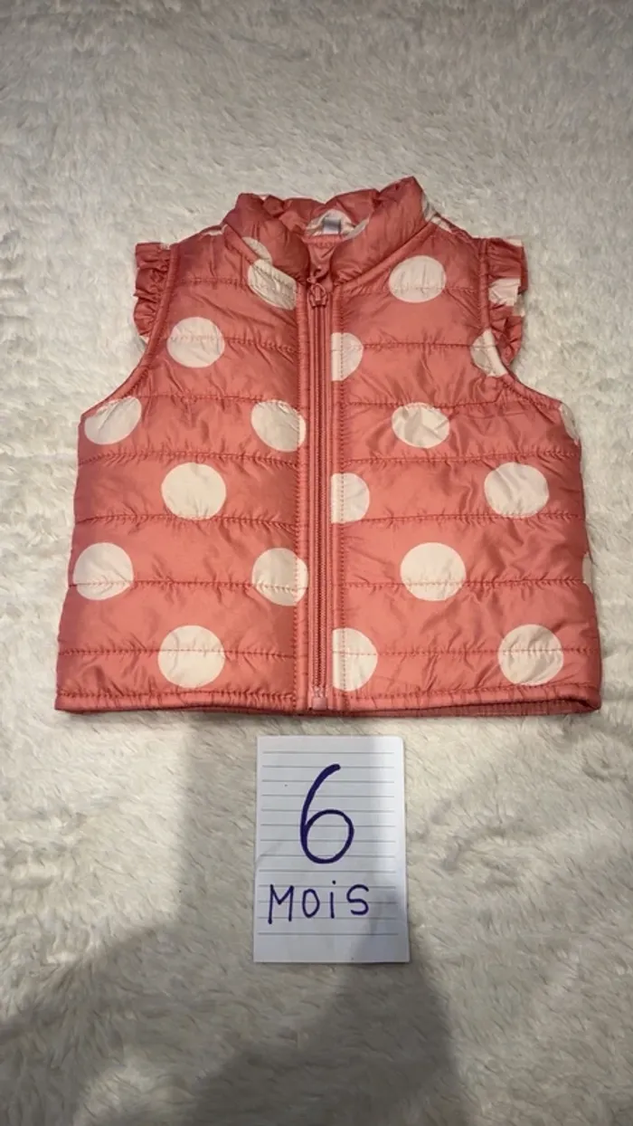 Doudoune sans manches 6 mois