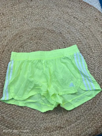 Short Femme Adidas Jaune | Taille M | Très Bon État | #BS316
