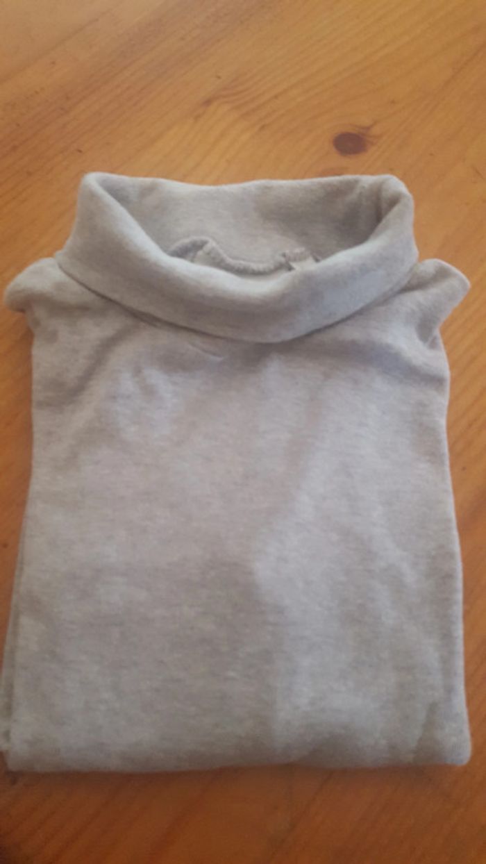 Col roule gris taille 5 ans