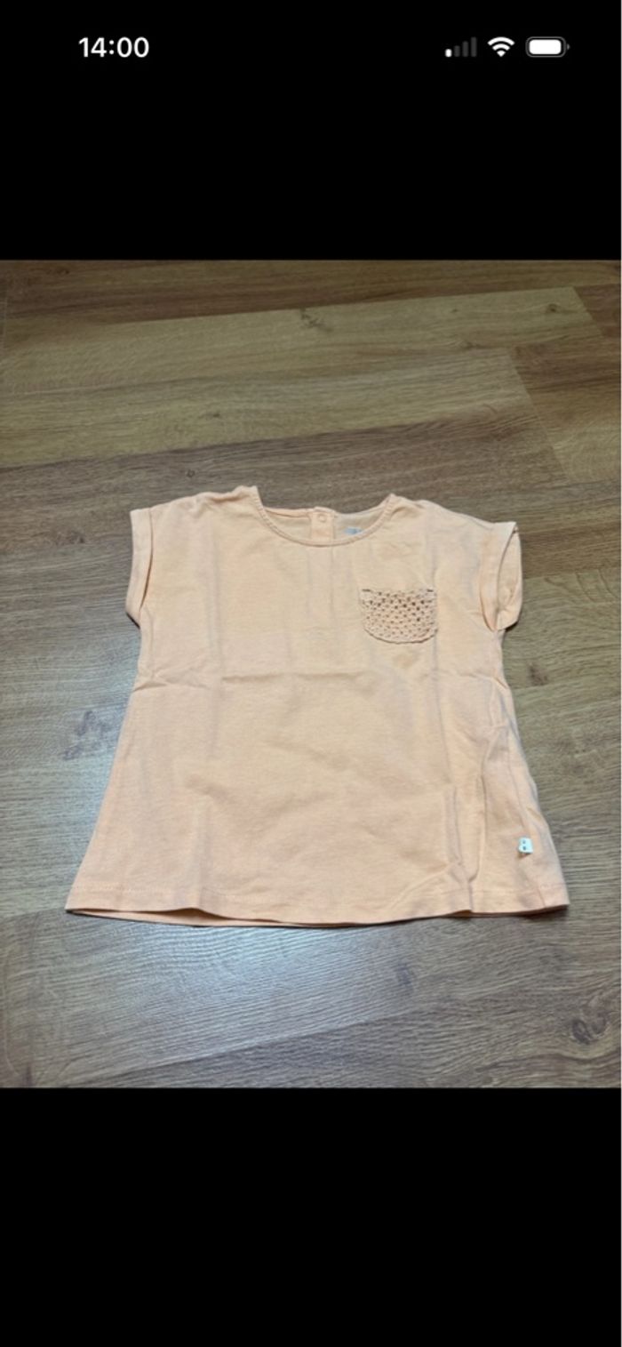 Jolie ensemble combi short été et tee shirt fille obaibi 23 mois - photo numéro 8