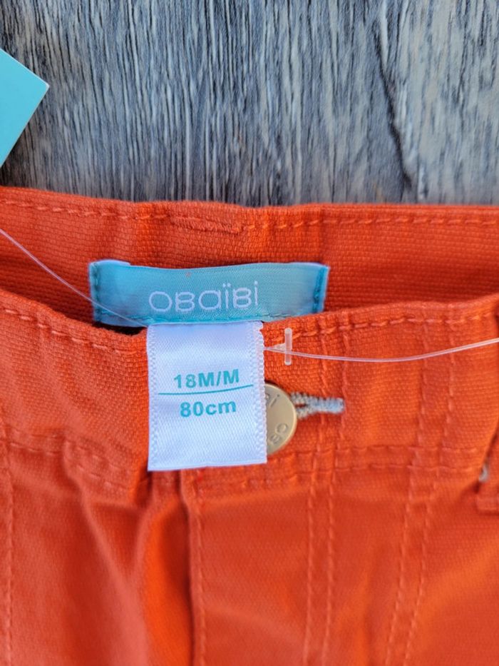Short orange Rouille 18 mois obaibi - photo numéro 2