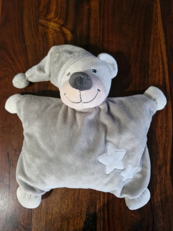Doudou ours semi plat
