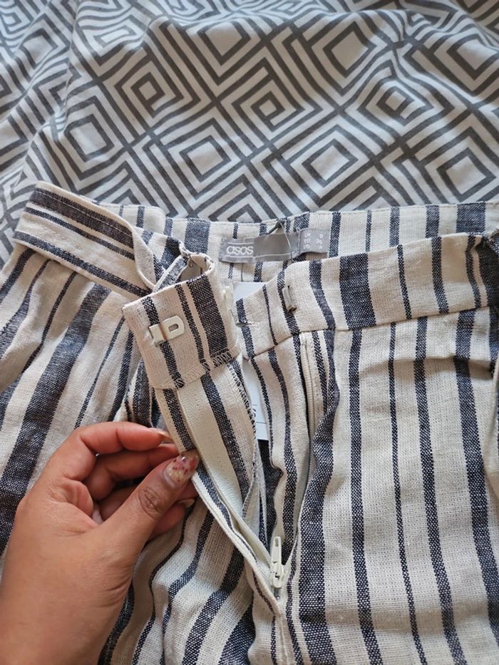 Short lin rayé asos été - photo numéro 2