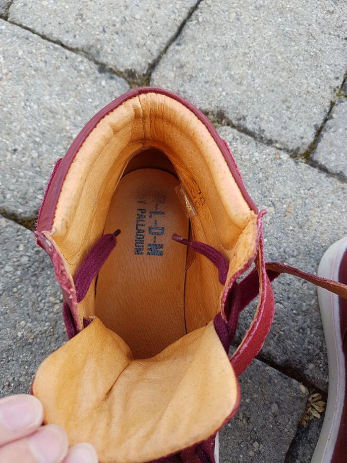 Baskets montantes rouges Palladium T38 - photo numéro 12
