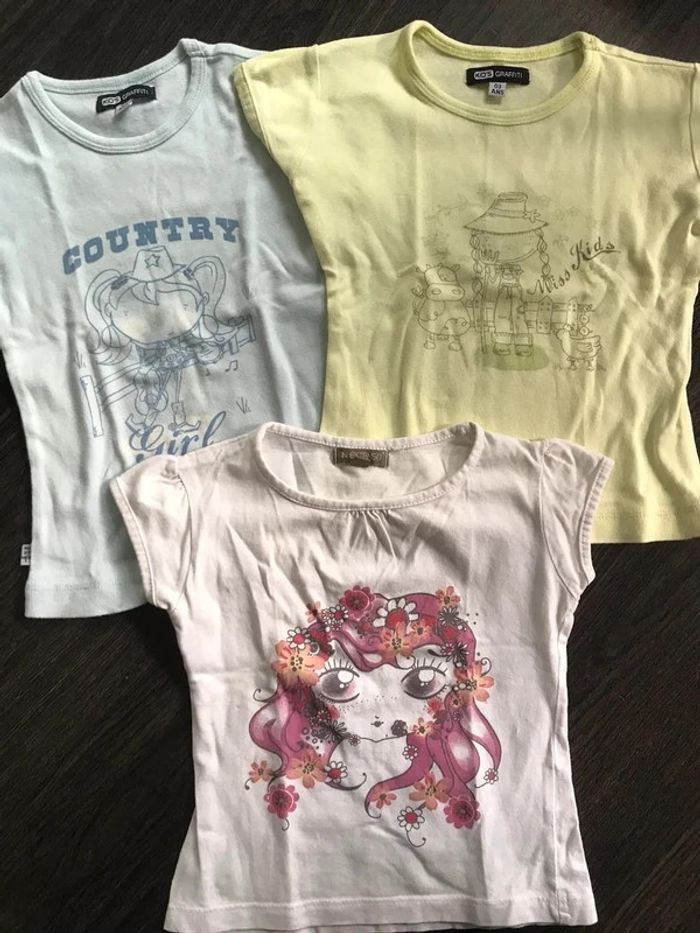 lot 3 t shirt coton 3 ans