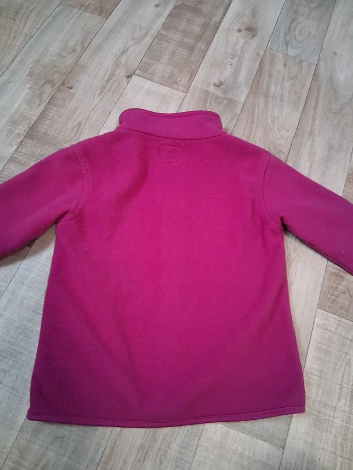 Veste zippée polaire fille fuchsia 4 ans - photo numéro 5