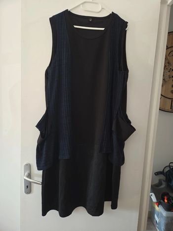 Robe noire femme manche courte hiver TBE taille XL Mme Rouge
