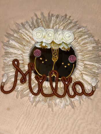 Mademoiselle Lion Nude/beige à fleurs