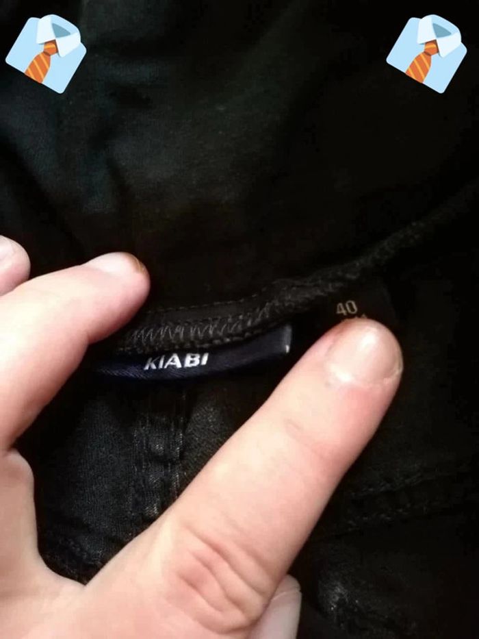 Pantalon de Grossesse Noir en Jean "Kiabi" - Taille 40 - photo numéro 3
