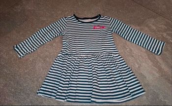 Robe à manches longues marinière bébé fille 2/3 ans