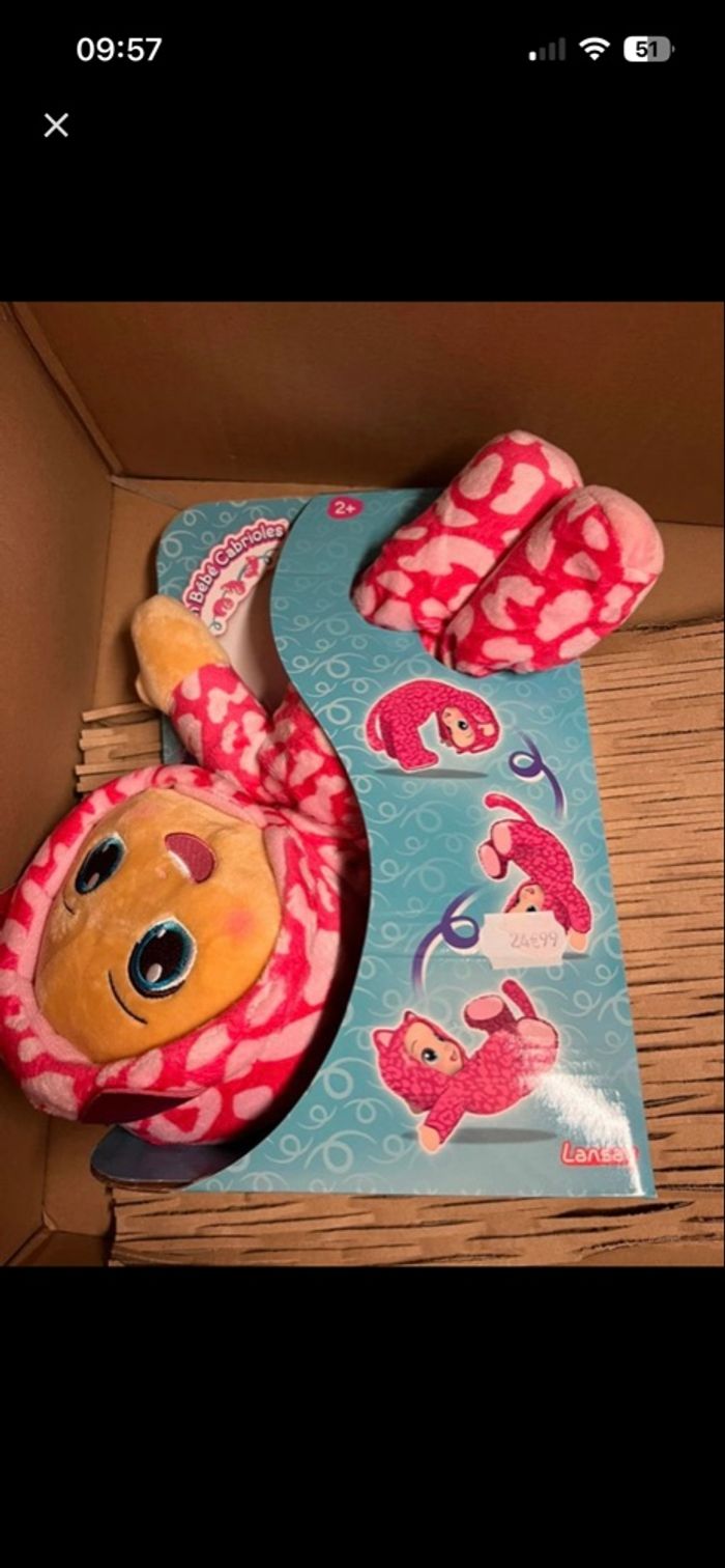 Poupée bébé cabriole neuve lansay