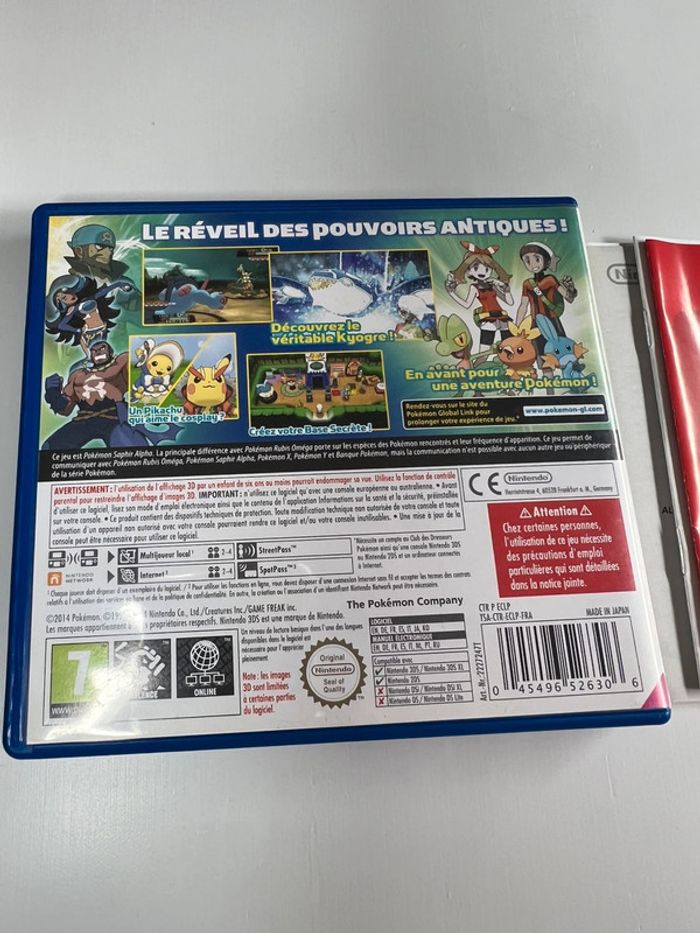 Pokemon Saphir Alpha - Nintendo 3DS Version Francaise Point VIP - photo numéro 8