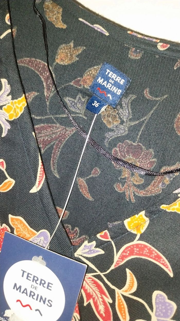 Robe imprimée neuve avec étiquette by Terre de Marins Taille 36 - photo numéro 7