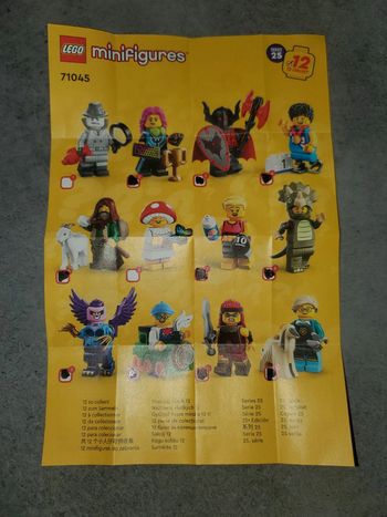 Vends série lego fig 25 partiel.